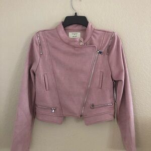 Pink “leather” jacket